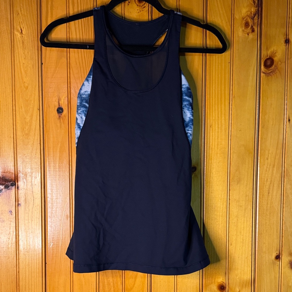 Lululemon Athletica Black and Blue Tank Top
